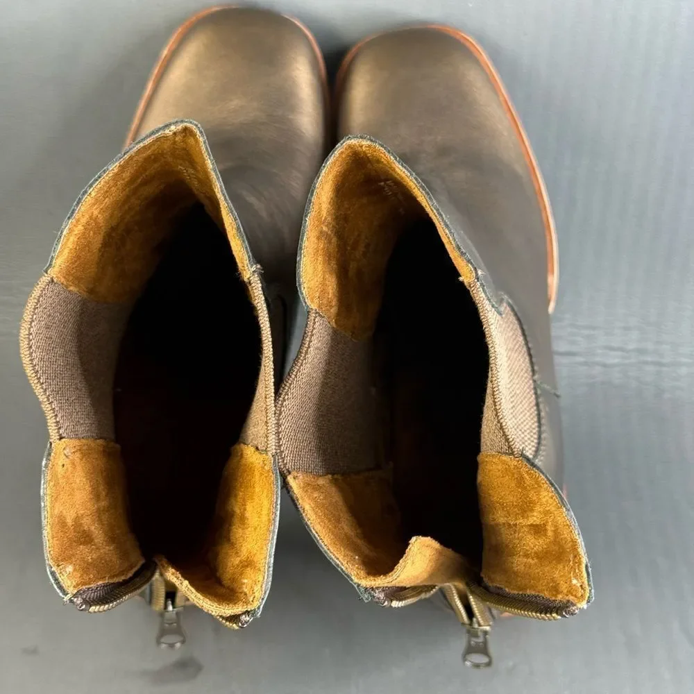 Kork-Ease Arline Chelsea boot metallic bronze leather women’s size 10